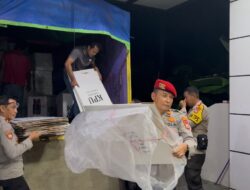 Polres Selayar Kawal Ketat Logistik Hasil Rekap PPK kembali Ke KPU