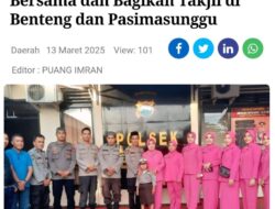 Polres Bataeng Gelar Bakti Sosial Bagikan Ratusan Takjil