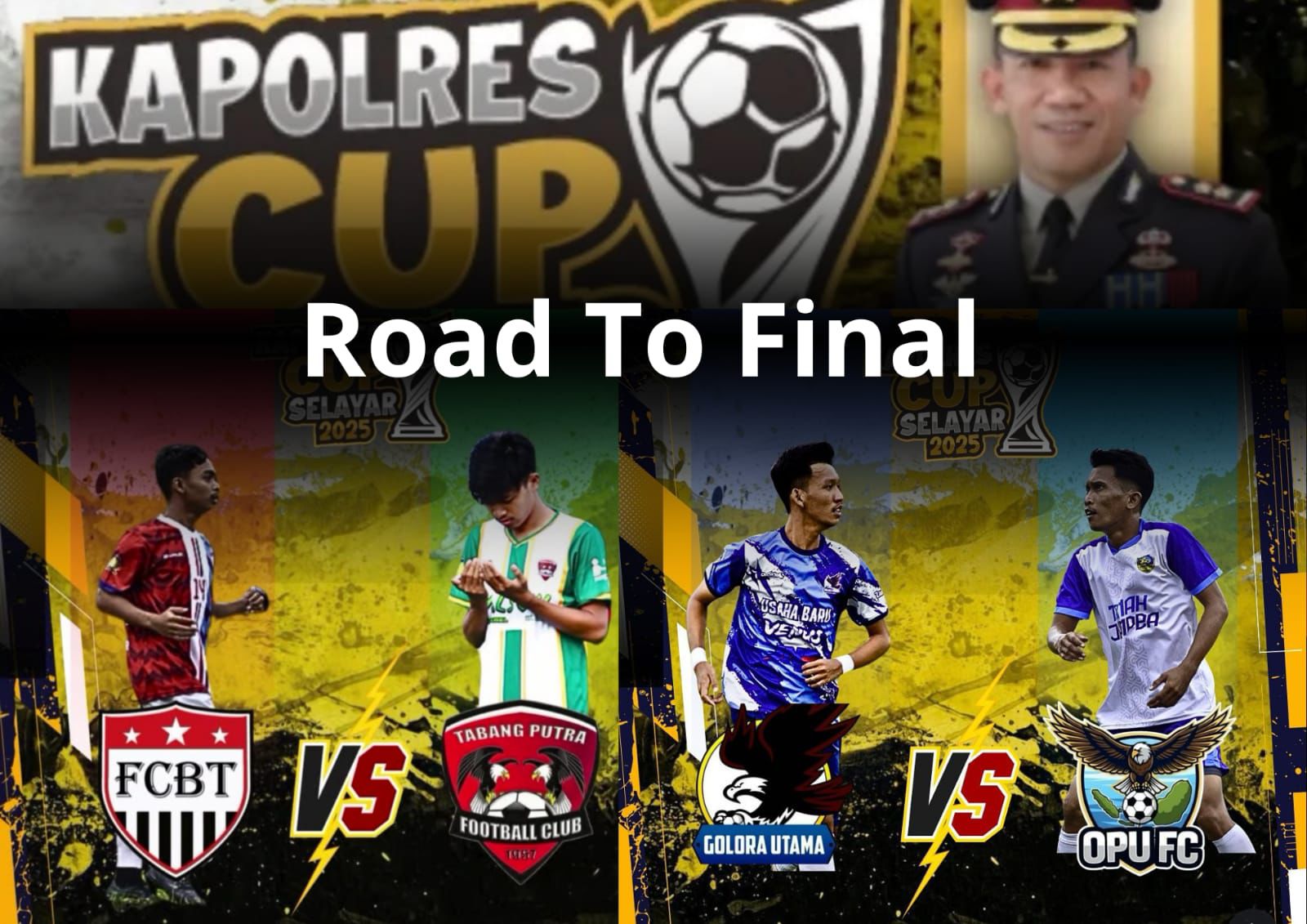 Empat Tim Pastikan Lolos ke Semifinal Turnamen Sepakbola Kapolres Selayar Cup 2025