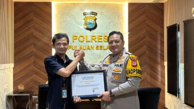 Kapolres Selayar Terima Penghargaan dari KPPN Benteng, Apresiasi Nilai IKPA 100 Pada Semester I 2025