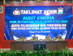Hadiri Taklimat Akhir, Kapolres Selayar Siap Tindak Lanjuti Hasil Audit Kinerja II Itwasum Polri