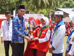 Hizbullah Kamaruddin Sampaikan Sambutan Bupati Selayar pada Penutupan Kemah Bakti PMI ke-80 di Desa Mare-Mare