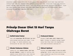 Panduan Lengkap Menu Diet Ekstra Tanpa Olahraga: Menjaga Berat Badan Ideal Melalui Asupan Nutrisi Tepat